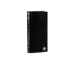 Best Matted Crocodile And Calfskin Leather Bifold Wallet Small Leather Goods