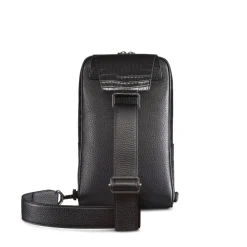 Clearance Matted Crocodile And Calfskin Leather Sling Backpack Bags