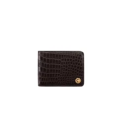 Store Matted Crocodile And Calfskin Bifold Wallet Small Leather Goods