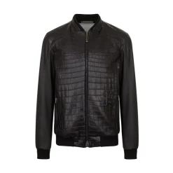 Shop Matted Crocodile And Deer Leather Blouson Mens Last Sizes