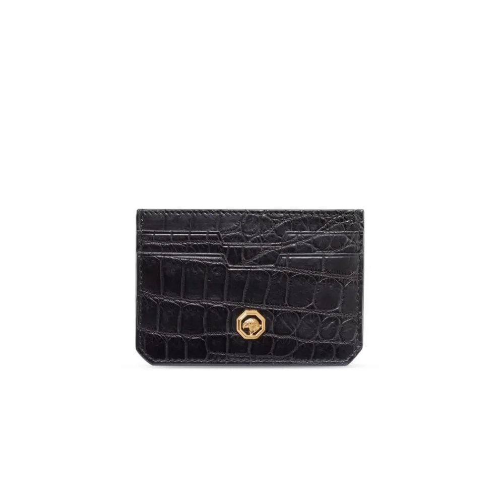 Online Matted Crocodile Card Holder Small Leather Goods