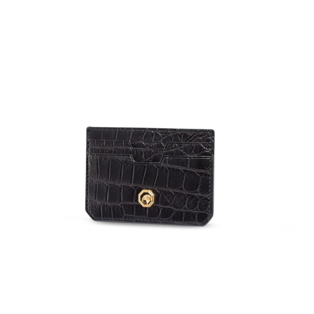 Online Matted Crocodile Card Holder Small Leather Goods