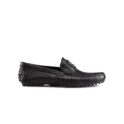 Sale Matted Crocodile Driving Shoes Loafers