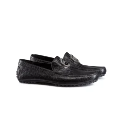 Sale Matted Crocodile Driving Shoes Loafers