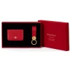 Best Sale Matted Crocodile Keyring And Card Holder Gift Set Small Leather Goods