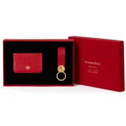 Best Sale Matted Crocodile Keyring And Card Holder Gift Set Small Leather Goods
