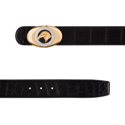 Cheap Matted Crocodile Leather Belt Belts