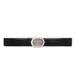 Clearance Matted Crocodile Leather Belt Belts