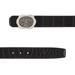 Clearance Matted Crocodile Leather Belt Belts