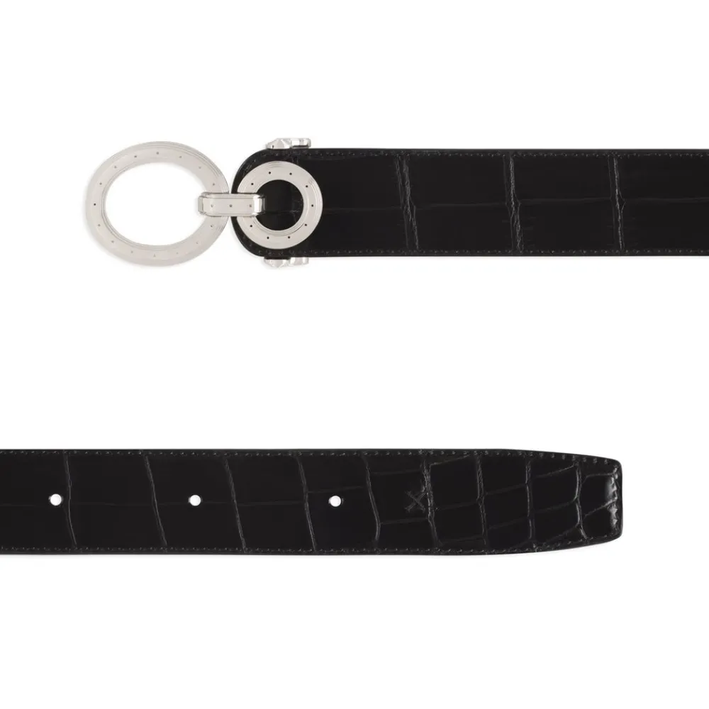Flash Sale Matted Crocodile Leather Belt Belts