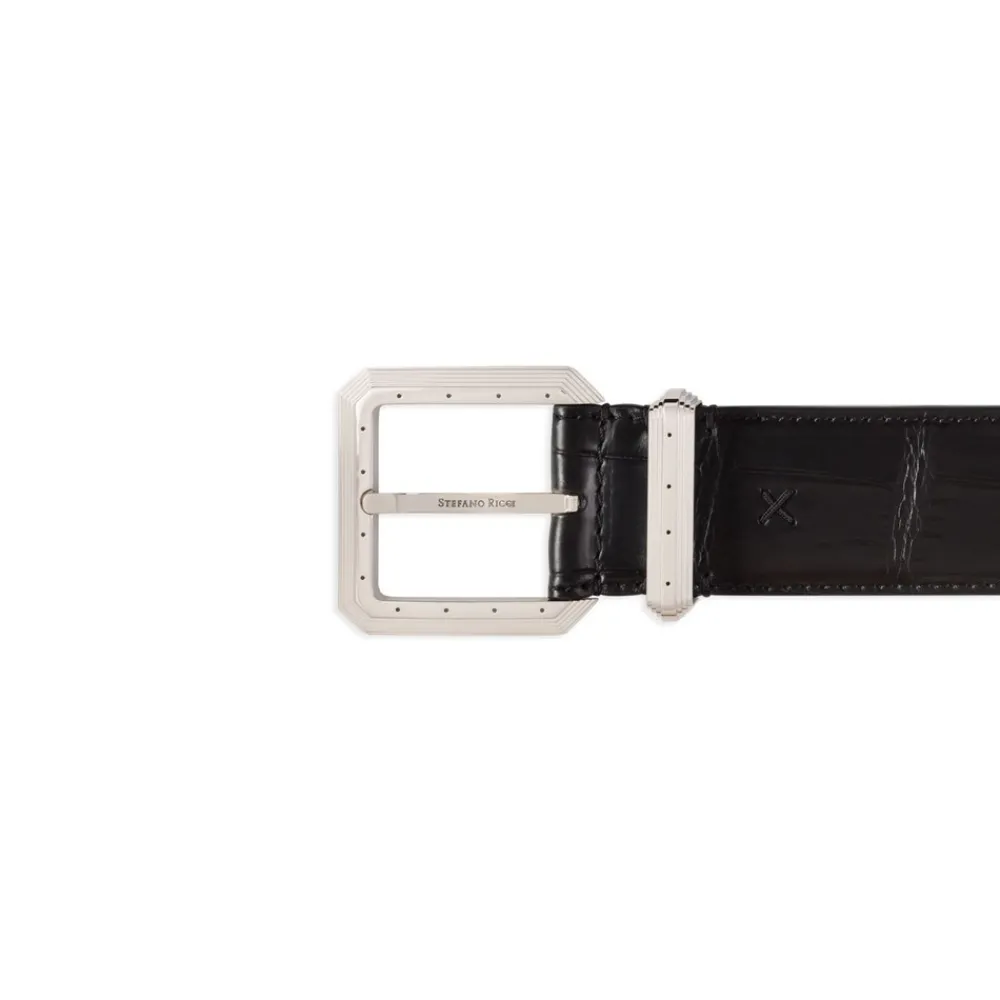 Discount Matted Crocodile Leather Belt Belts