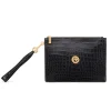 New Matted Crocodile Leather Portfolio Small Leather Goods