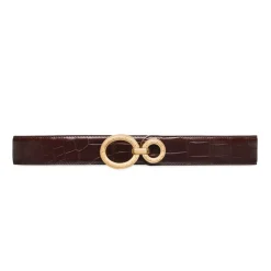 Cheap Matted Crocodile Leather Belt Belts