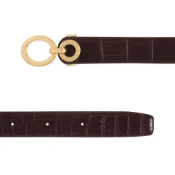 Cheap Matted Crocodile Leather Belt Belts