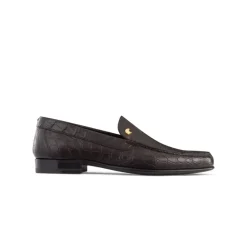 Online Matted Crocodile Leather Loafers Loafers