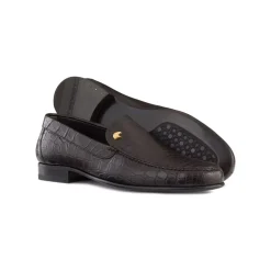 Online Matted Crocodile Leather Loafers Loafers