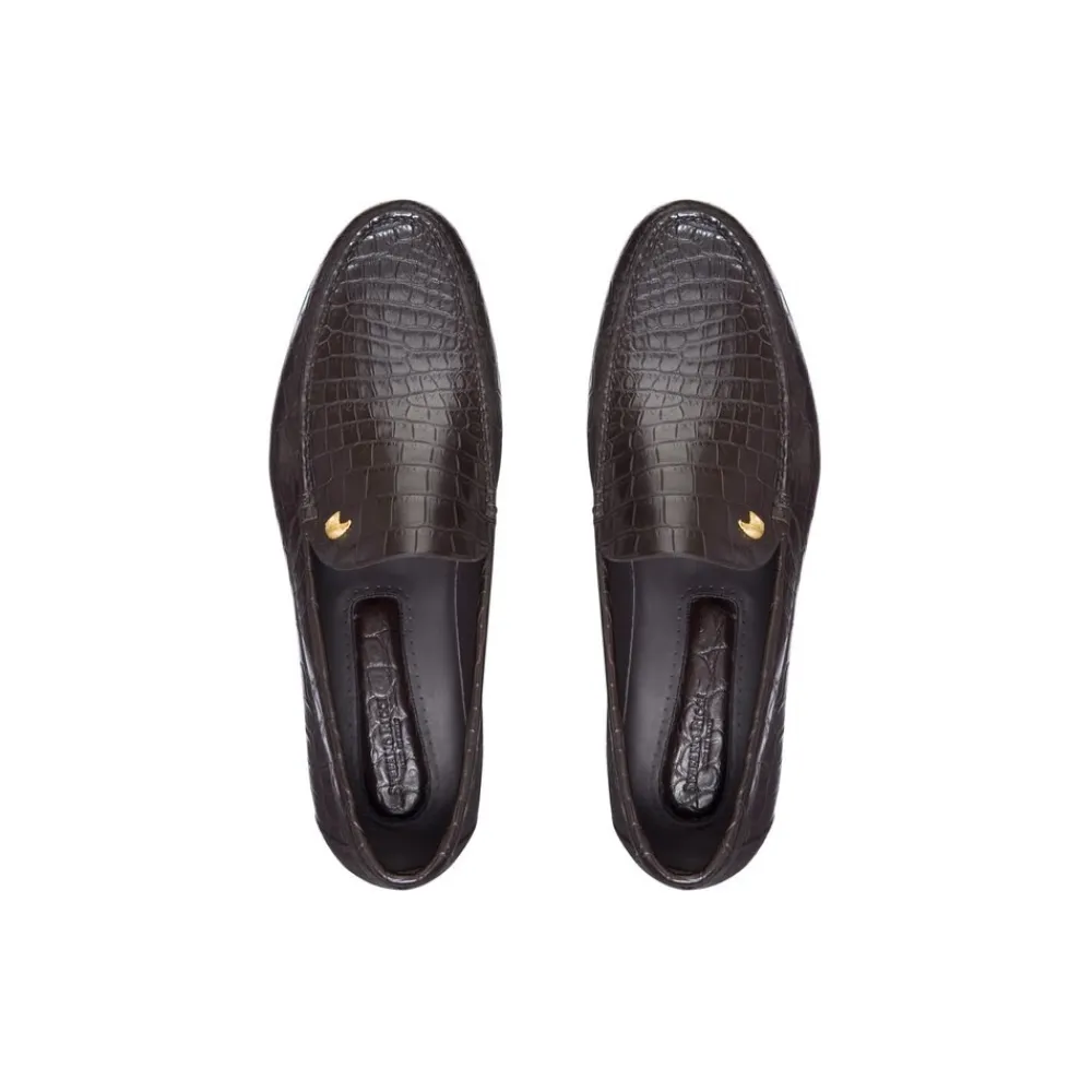 Online Matted Crocodile Leather Loafers Loafers