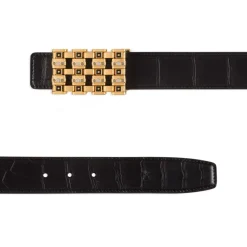 Discount Matted Crocodile Leather Belt Belts