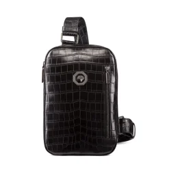 Fashion Matted Crocodile Leather Sling Backpack Bags