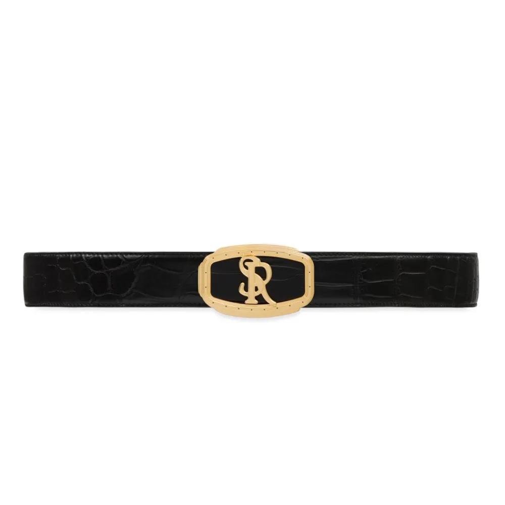 Best Sale Matted Crocodile Leather Belt Belts