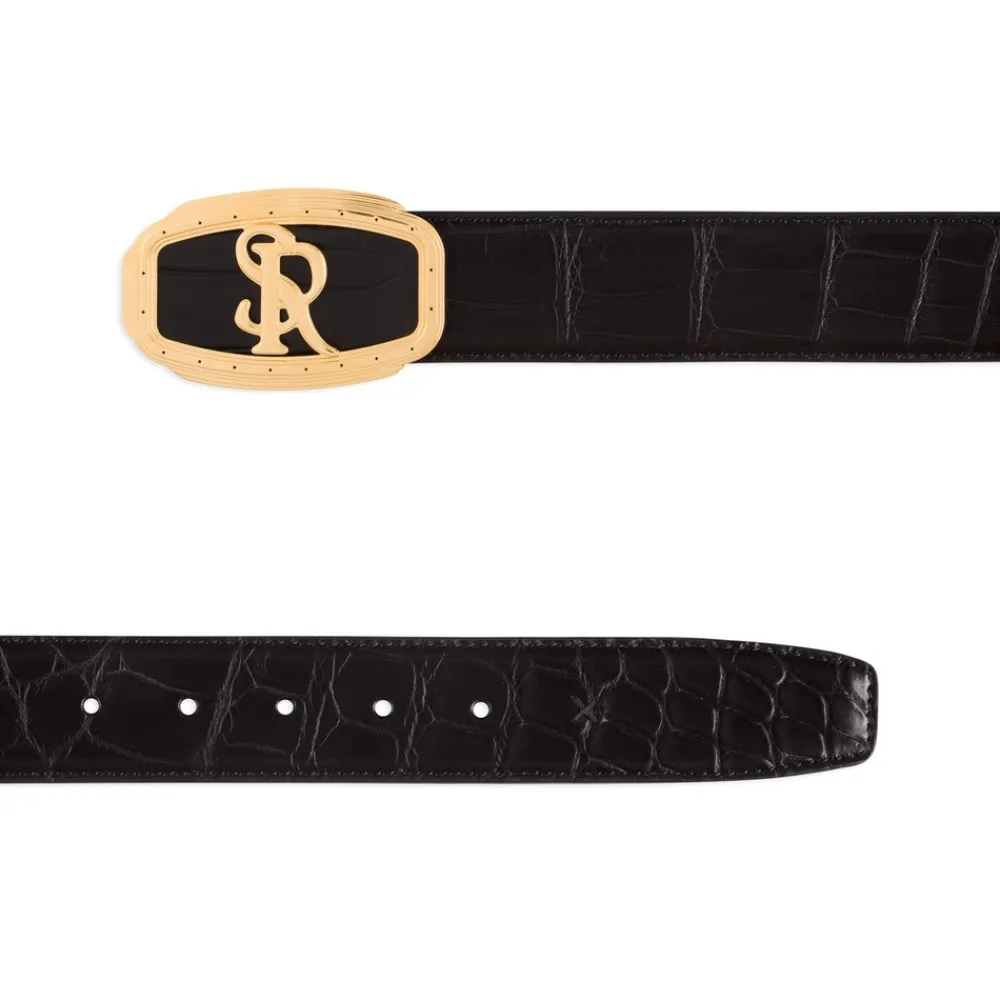 Best Sale Matted Crocodile Leather Belt Belts