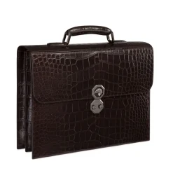 Sale Matted Crocodile Leather Briefcase Bags