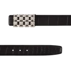 Store Matted Crocodile Leather Belt Belts