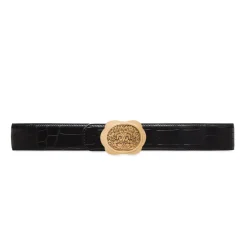 Shop Matted Crocodile Leather Belt Belts
