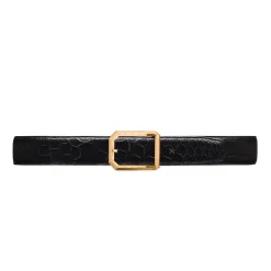Shop Matted Crocodile Leather Belt Belts