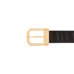 Shop Matted Crocodile Leather Belt Belts