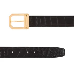 Shop Matted Crocodile Leather Belt Belts