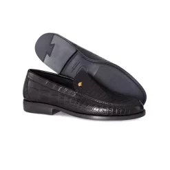 Clearance Matted Crocodile Leather Loafers Loafers