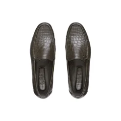 Fashion Matted Crocodile Loafers Loafers