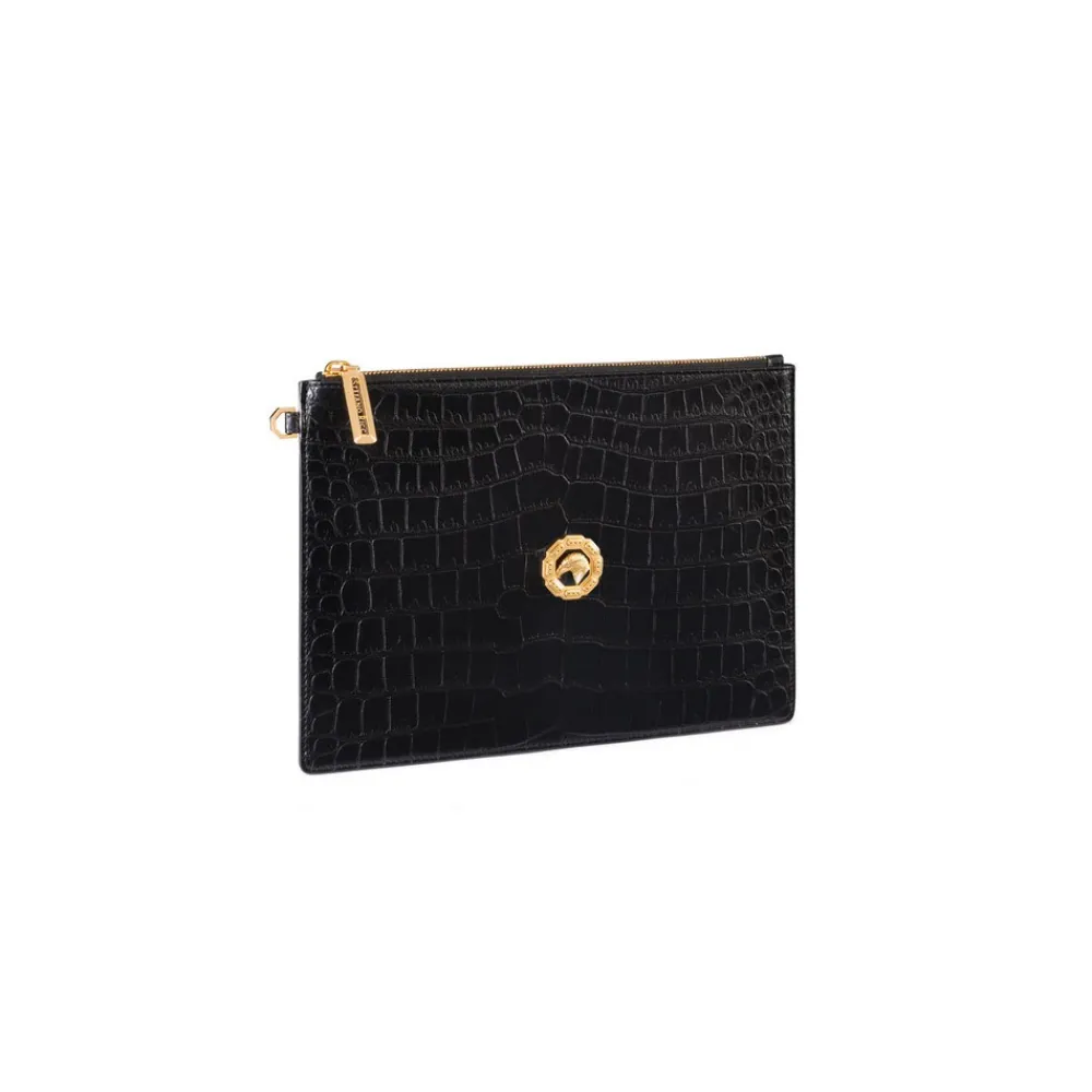 Discount Matted Crocodile Medium Portfolio Small Leather Goods