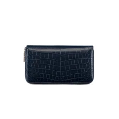Best Matted Crocodile Zip Around Wallet Small Leather Goods