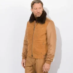 Cheap Mink Collar Blouson Mens Outerwear