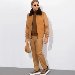 Cheap Mink Collar Blouson Mens Outerwear
