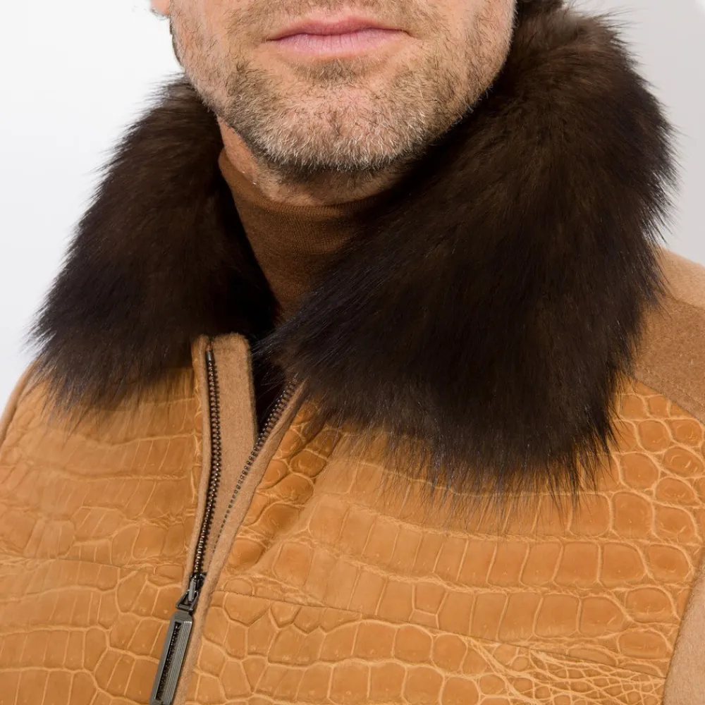 Cheap Mink Collar Blouson Mens Outerwear