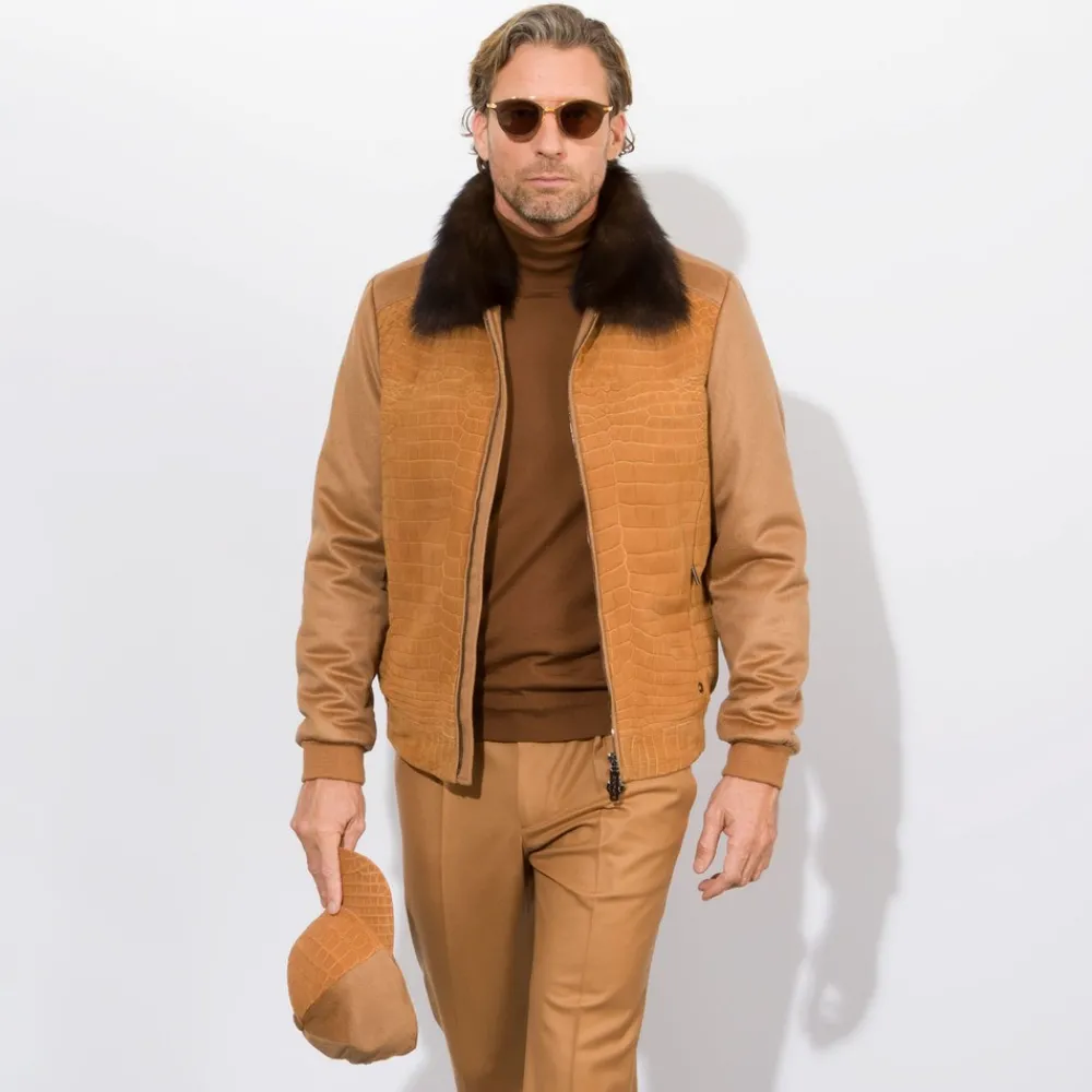 Cheap Mink Collar Blouson Mens Outerwear