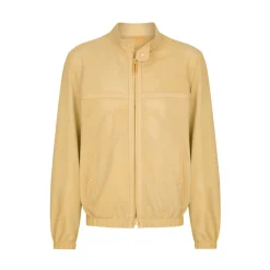 Fashion Nubuck Calfskin Leather Blouson Mens Outerwear