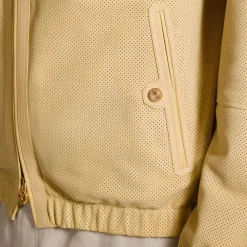 Fashion Nubuck Calfskin Leather Blouson Mens Outerwear