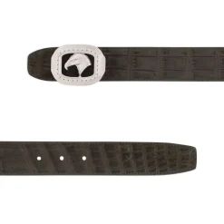 Discount Nubuck Crocodile Leather Belt Belts
