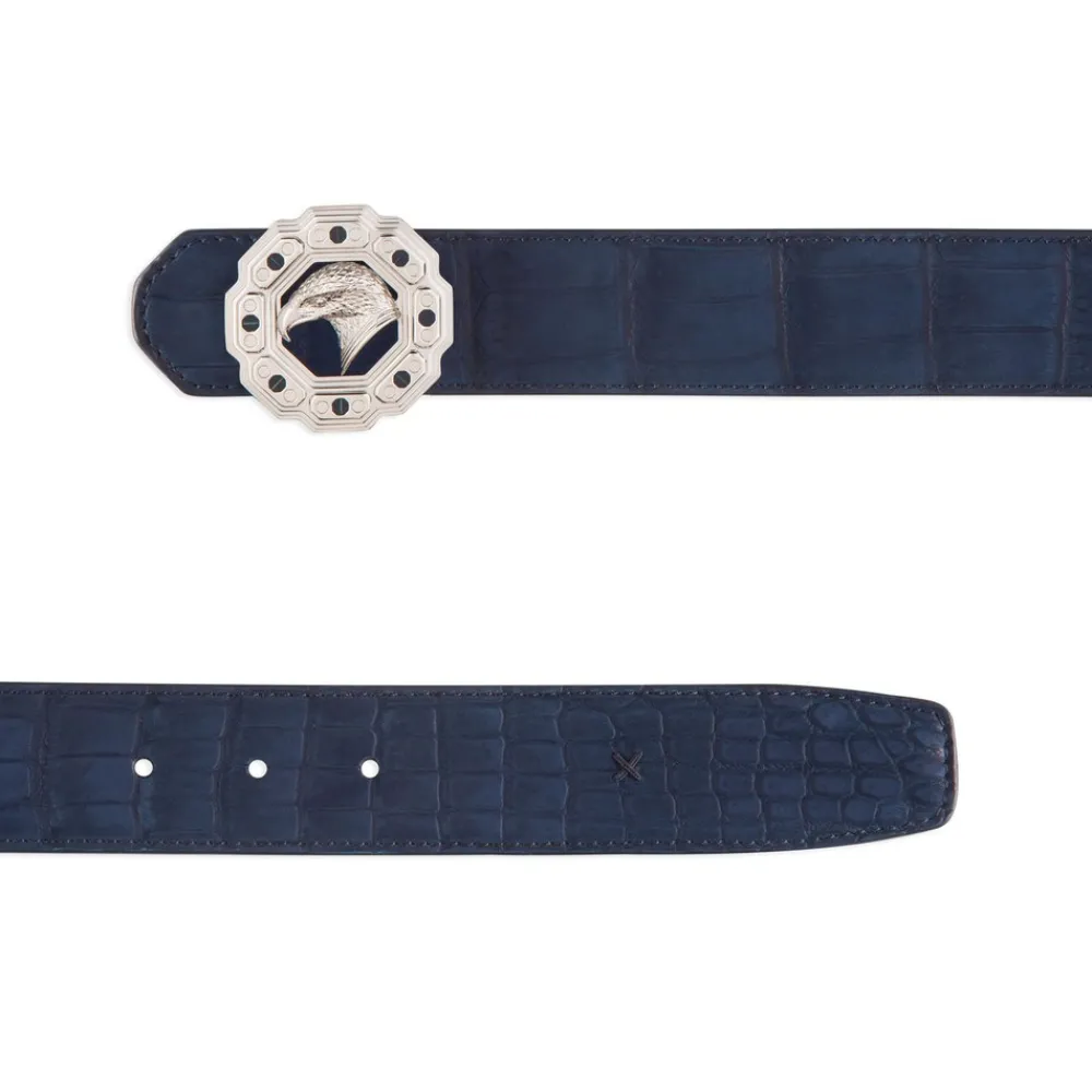 Hot Nubuck Crocodile Leather Belt Belts