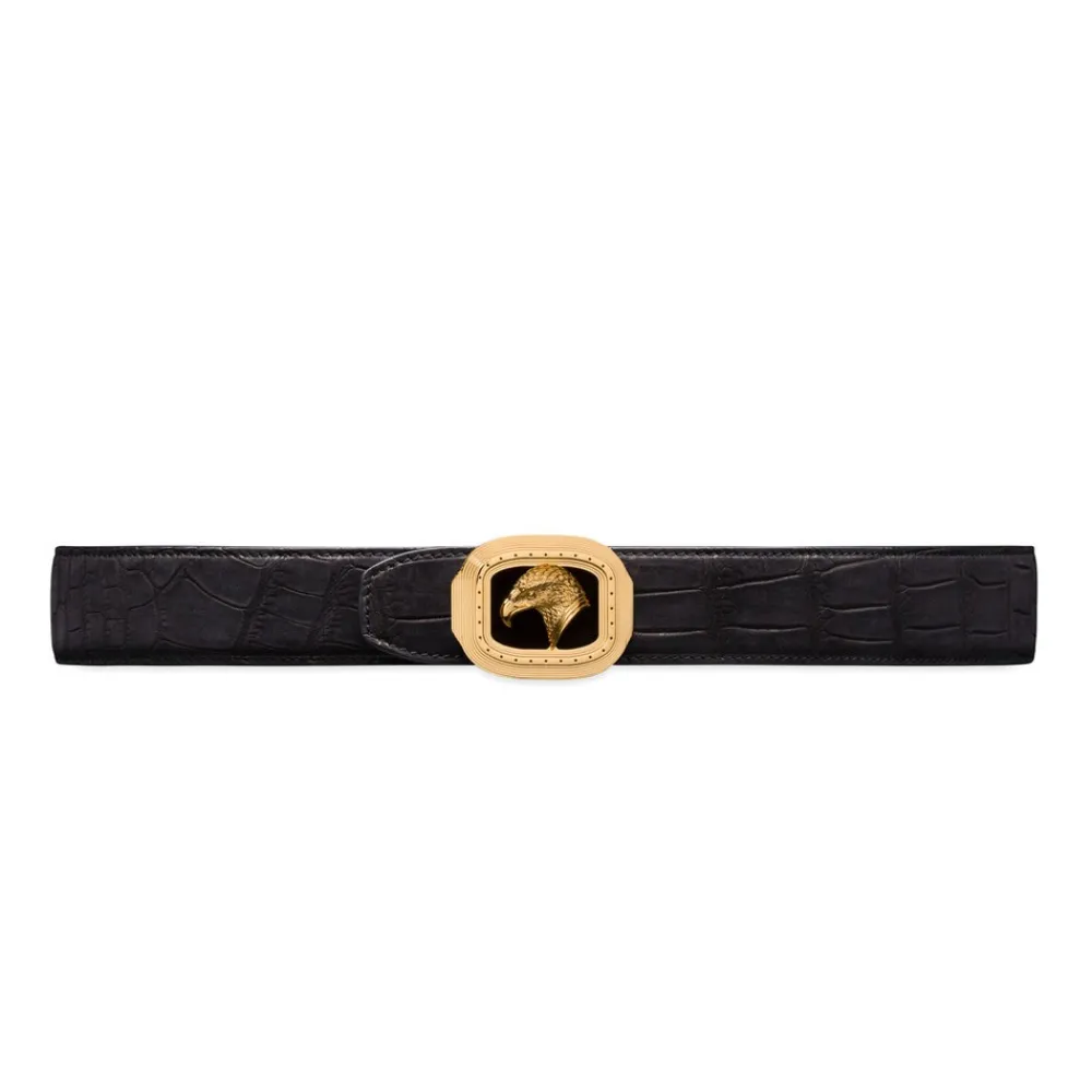 Outlet Nubuck Crocodile Leather Belt Belts