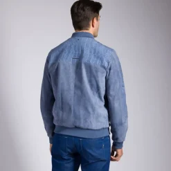 Best Nubuck Crocodile Leather And Suede Blouson Mens Outerwear