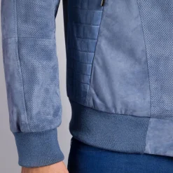 Best Nubuck Crocodile Leather And Suede Blouson Mens Outerwear