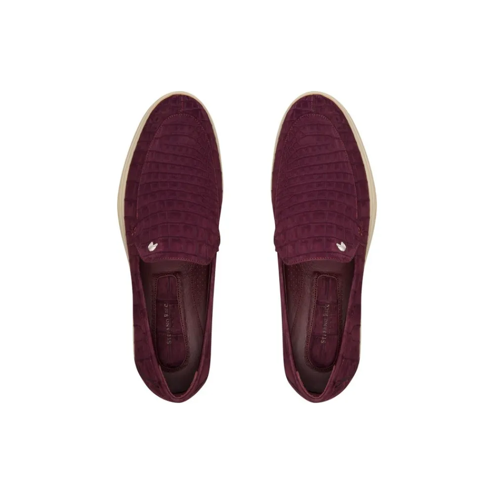 Discount Nubuck Crocodile Leather Loafers Loafers