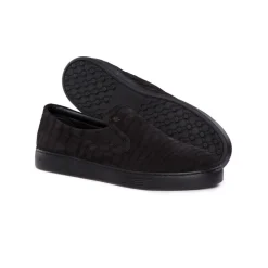 Discount Nubuck Crocodile Slip On Shoes Sneakers