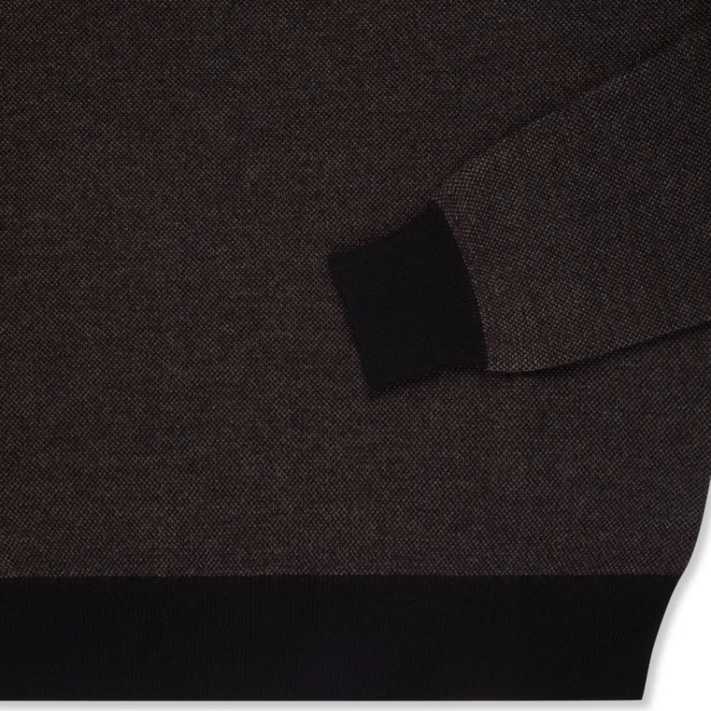 New Open Collar Mockneck Sweater Mens Knitwear