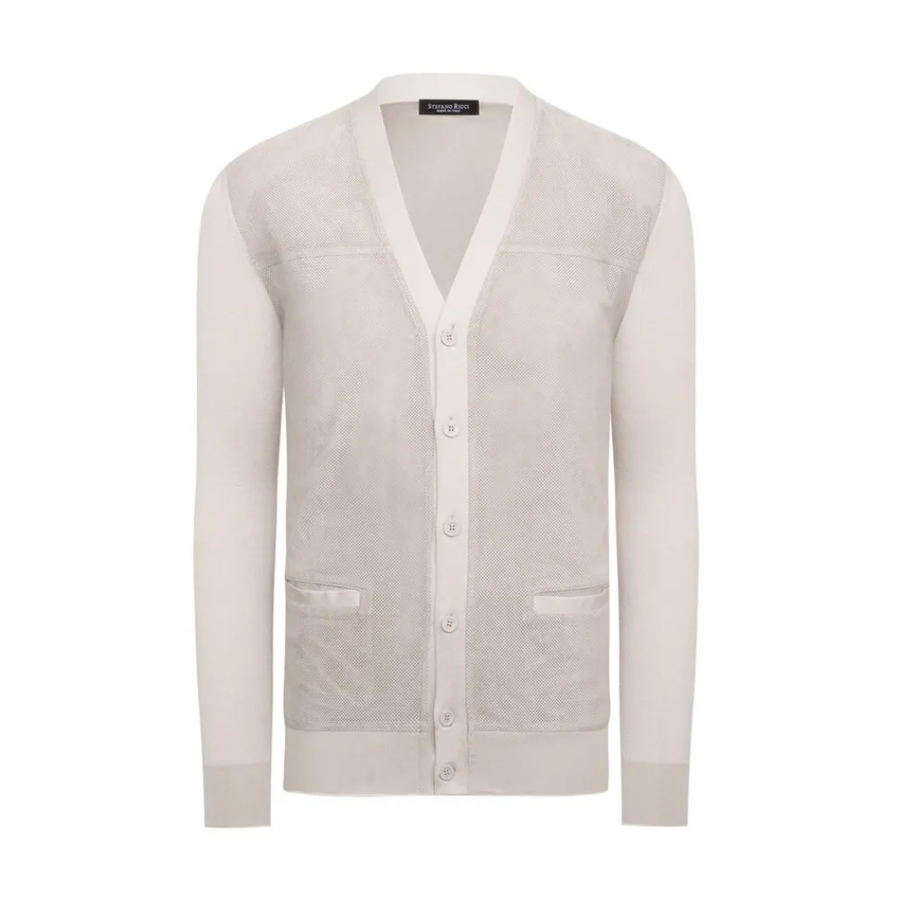 New Perforated Suede Cardigan Mens Last Sizes